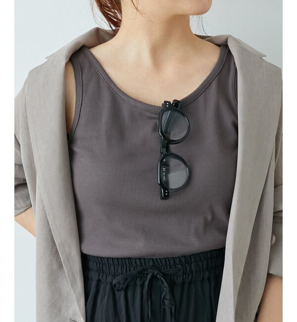  「コットンストレッチテレコタンク」|タンクトップ|