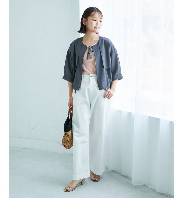  「コットンストレッチテレコタンク」|タンクトップ|