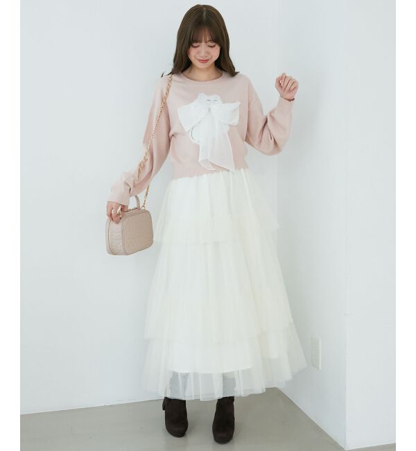  「◎ふわふわLadycatリボンニット」|ニット・セーター|