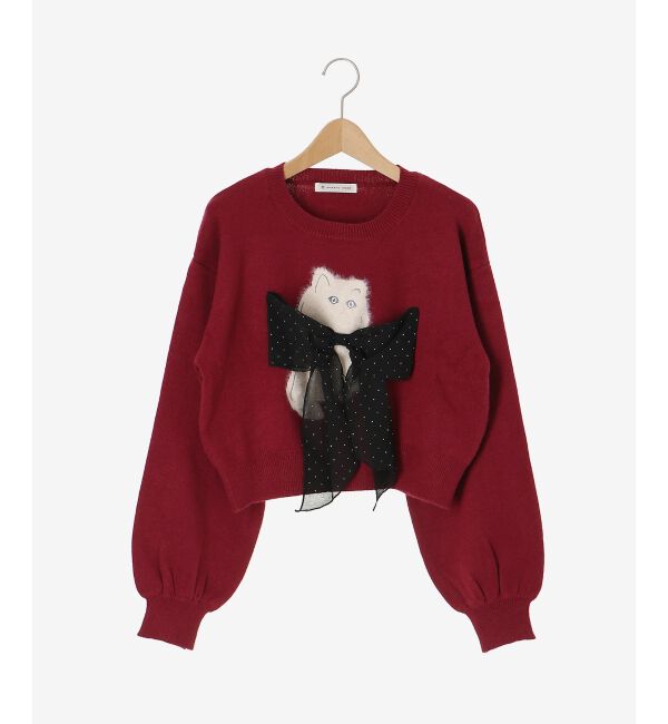  「◎ふわふわLadycatリボンニット」|ニット・セーター|