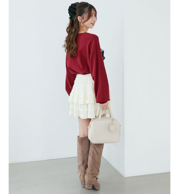  「◎ふわふわLadycatリボンニット」|ニット・セーター|