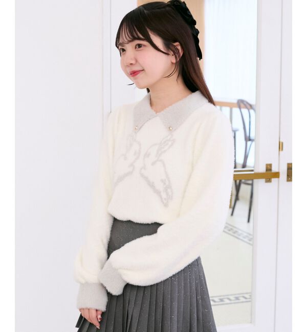  「フワフワtwinsうさぎニット」|ニット・セーター|