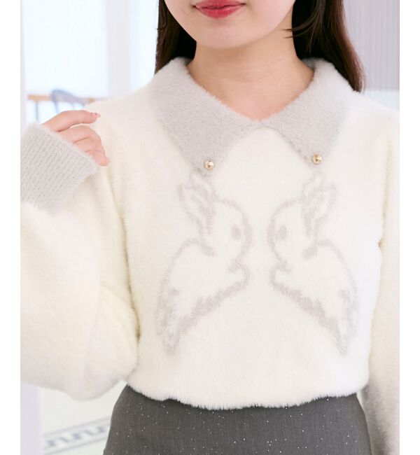  「フワフワtwinsうさぎニット」|ニット・セーター|