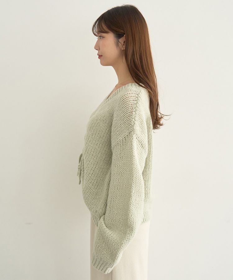 earth music&ecology「フロントシャーリングニットプルオーバー」|ニット・セーター|