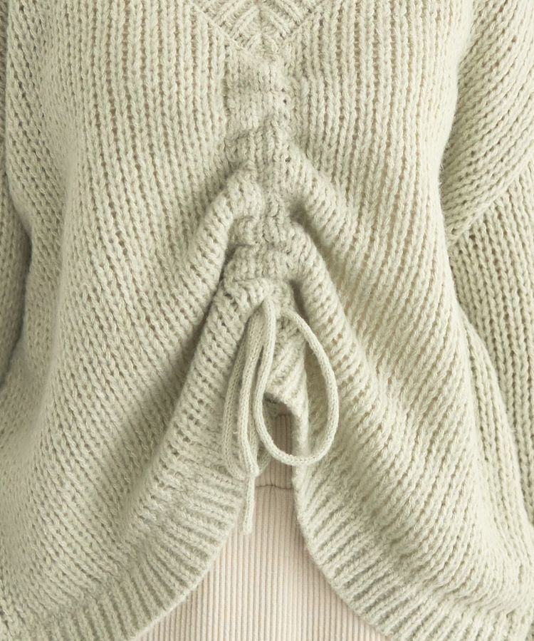 earth music&ecology「フロントシャーリングニットプルオーバー」|ニット・セーター|