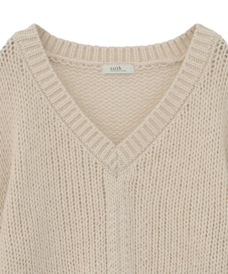 earth music&ecology「フロントシャーリングニットプルオーバー」|ニット・セーター|
