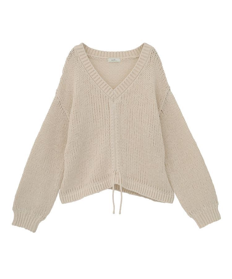earth music&ecology「フロントシャーリングニットプルオーバー」|ニット・セーター|
