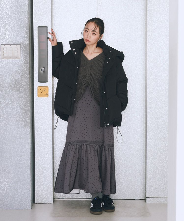 earth music&ecology「フロントシャーリングニットプルオーバー」|ニット・セーター|