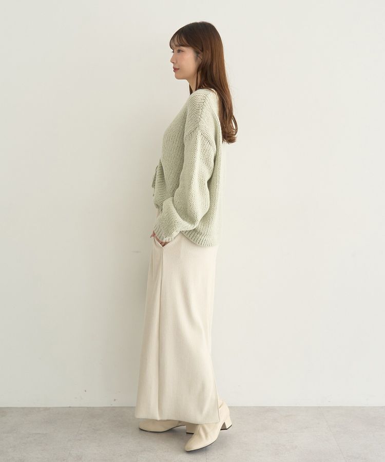 earth music&ecology「フロントシャーリングニットプルオーバー」|ニット・セーター|