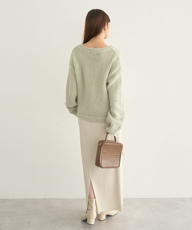 earth music&ecology「フロントシャーリングニットプルオーバー」|ニット・セーター|