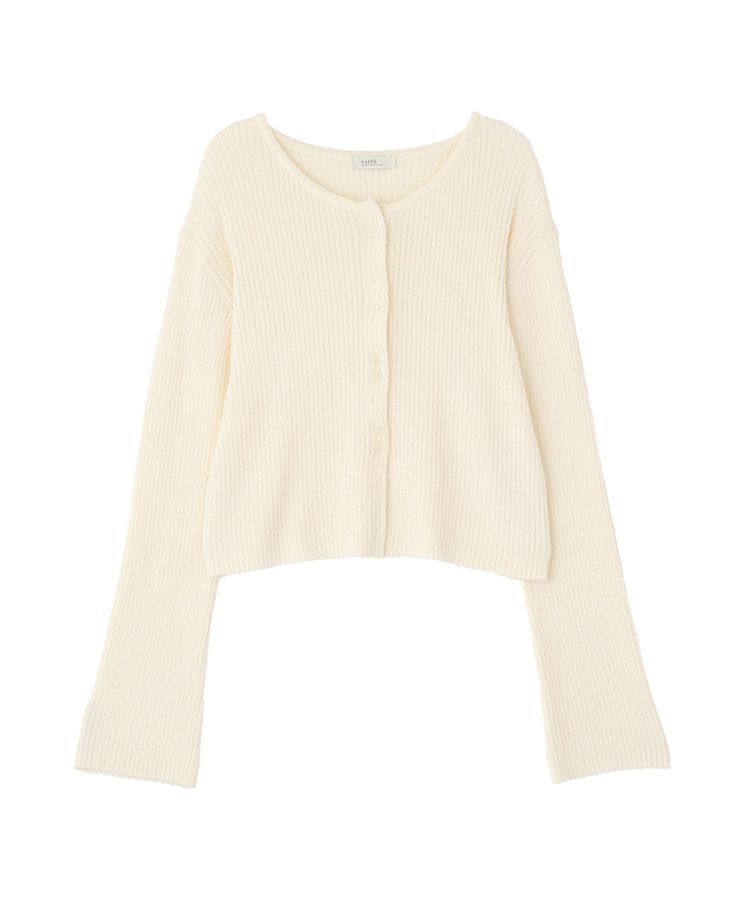 earth music&ecology「リブクロップドカーディガン」|カーディガン|
