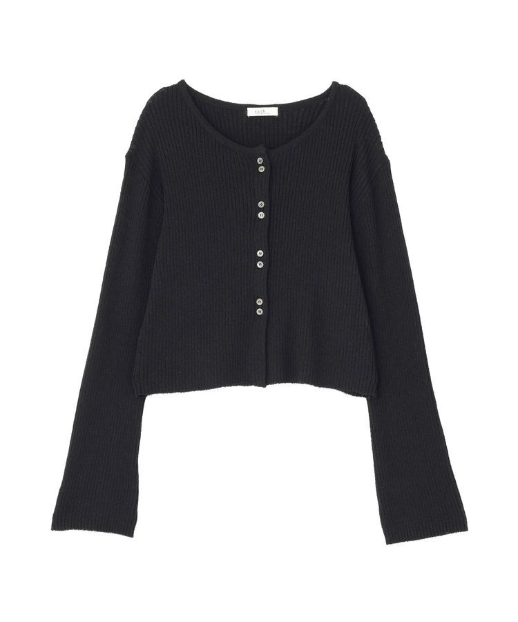 earth music&ecology「リブクロップドカーディガン」|カーディガン|
