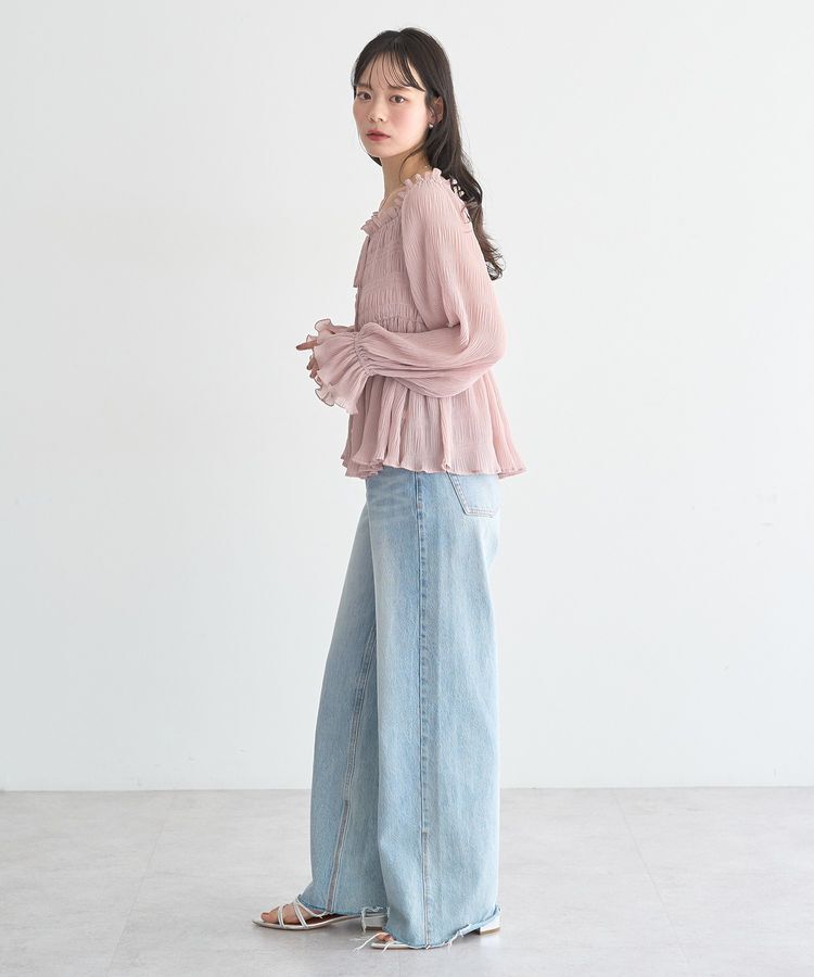 earth music&ecology「シャーリングフリルオフショルブラウス」|シャツ・ブラウス|