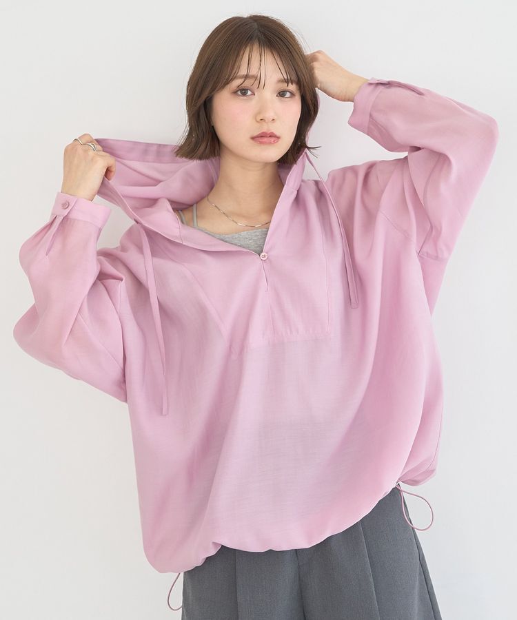 earth music&ecology「アノラックフーディ」|シャツ・ブラウス|Pink