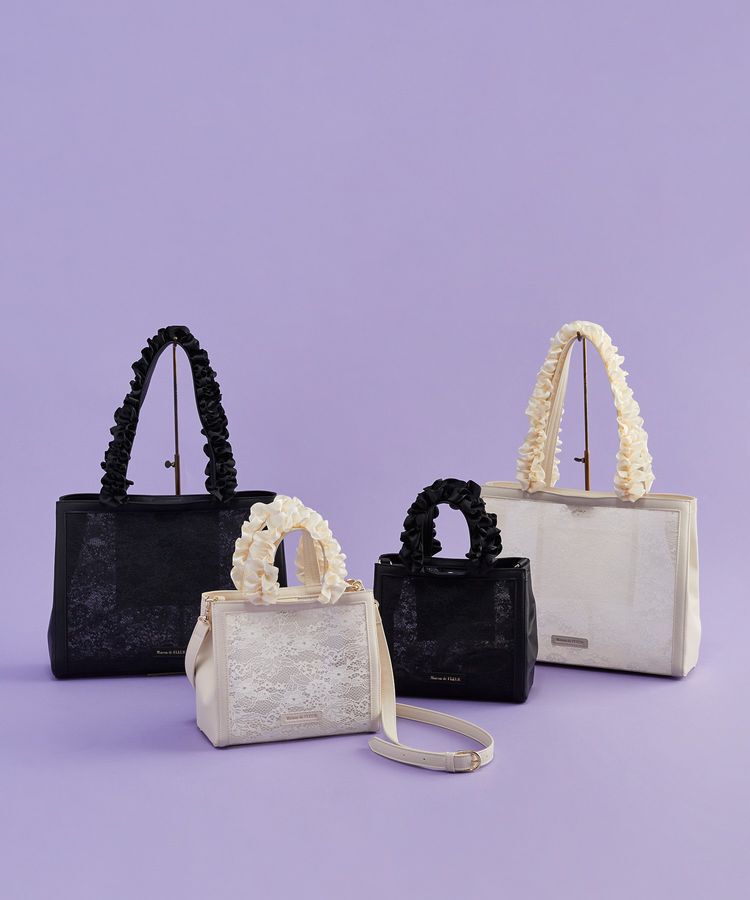 Maison de FLEUR「メッシュレーススクエアトートバッグ」|トートバッグ|