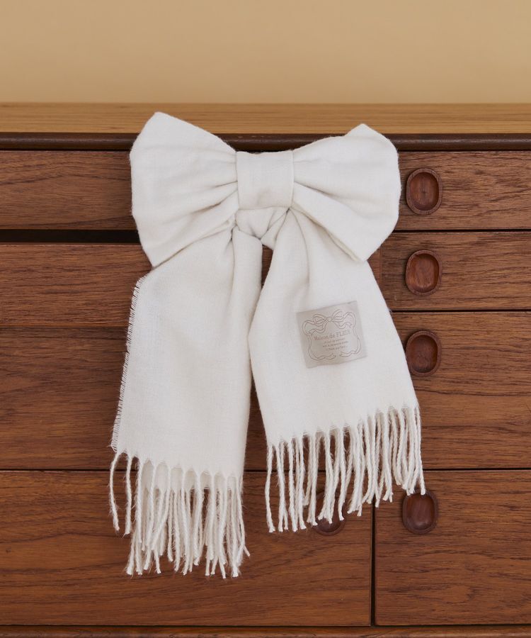 Maison de FLEUR「リボン付きストール」|ストール|