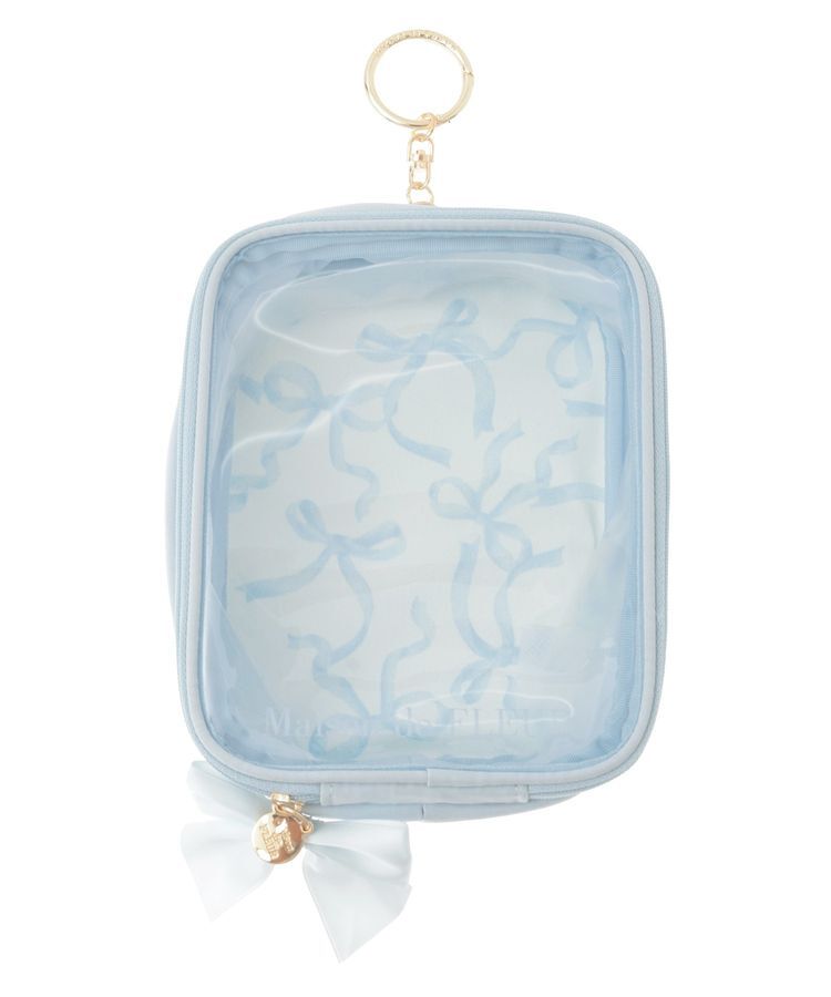 Maison de FLEUR「リボンプリントクリアポーチ」|ポーチ|