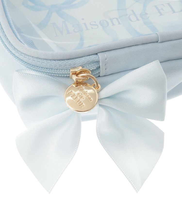 Maison de FLEUR「リボンプリントクリアポーチ」|ポーチ|