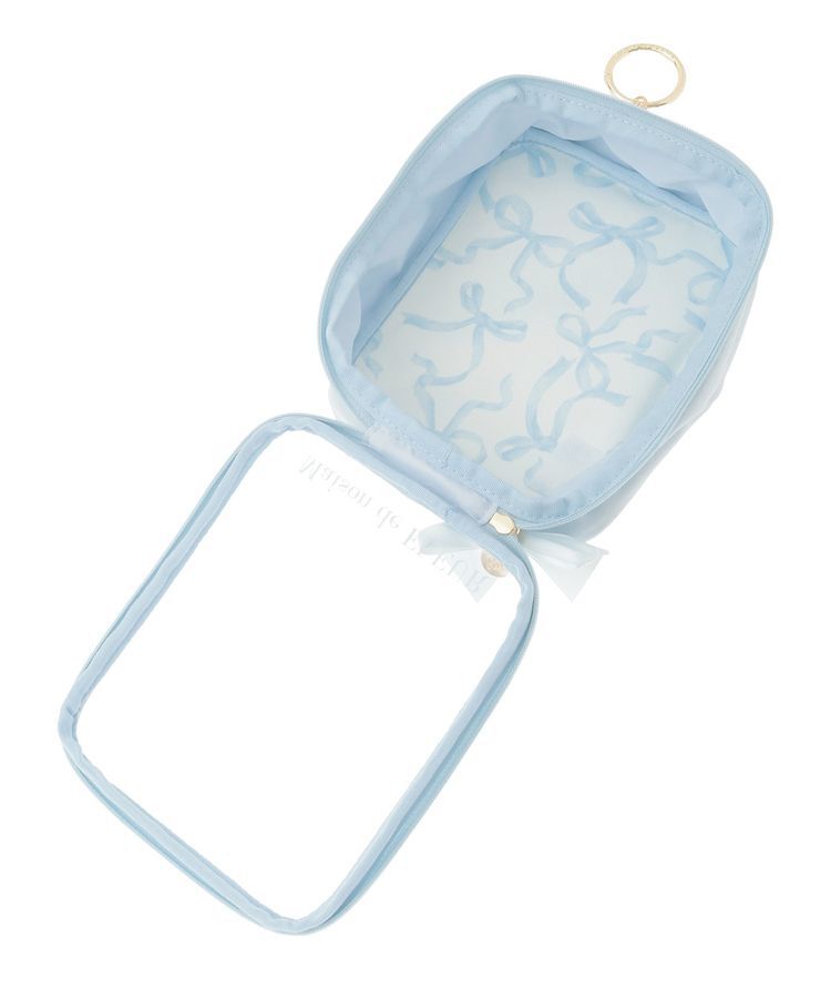 Maison de FLEUR「リボンプリントクリアポーチ」|ポーチ|