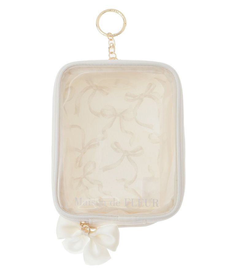 Maison de FLEUR「リボンプリントクリアポーチ」|ポーチ|