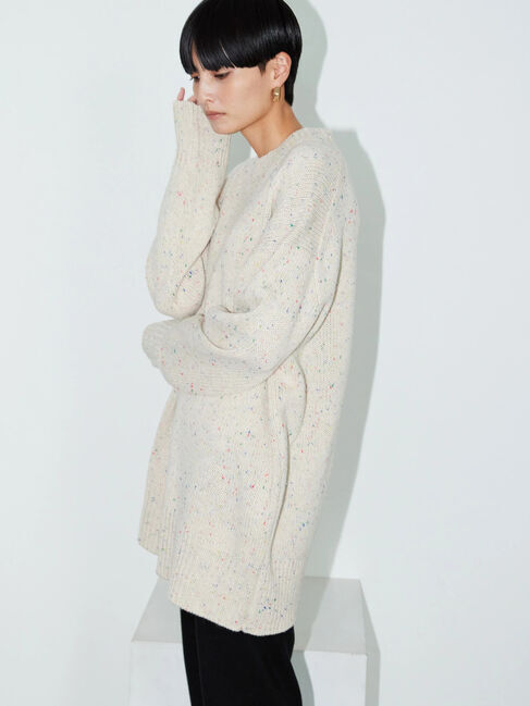  「カラーネップニットチュニック」|ニット・セーター|