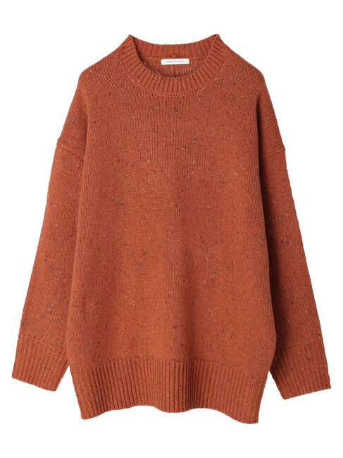  「カラーネップニットチュニック」|ニット・セーター|