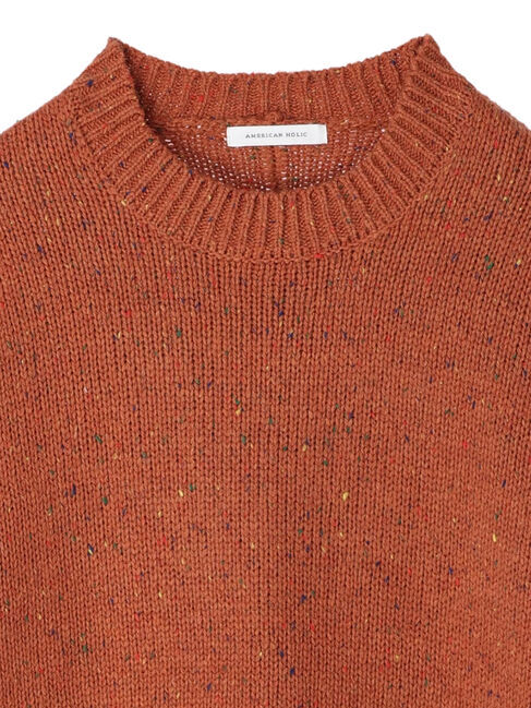  「カラーネップニットチュニック」|ニット・セーター|