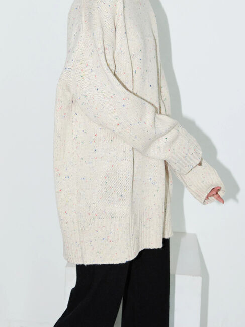  「カラーネップニットチュニック」|ニット・セーター|