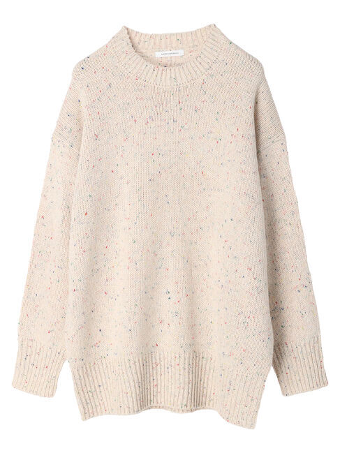  「カラーネップニットチュニック」|ニット・セーター|