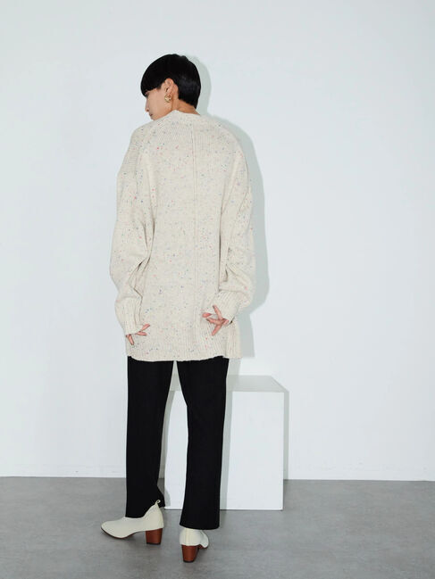  「カラーネップニットチュニック」|ニット・セーター|