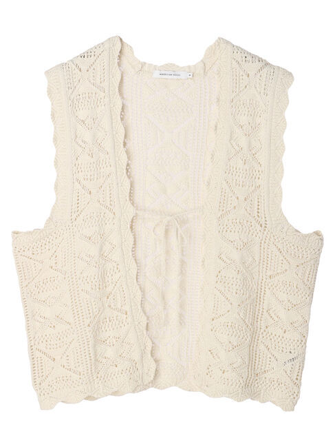 AMERICAN HOLIC「透かし編みニットベスト」|ベスト・ジレ|