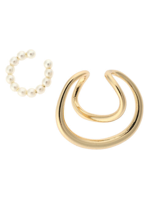  「ダブルカーブ&times;パールセットイヤカフ」|その他|