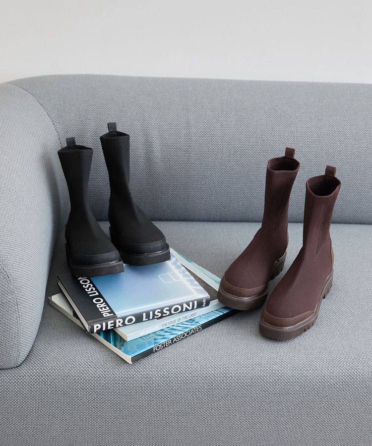 AMERICAN HOLIC「【消臭/制菌/吸水速乾】ニットブーツ」|ショートブーツ|