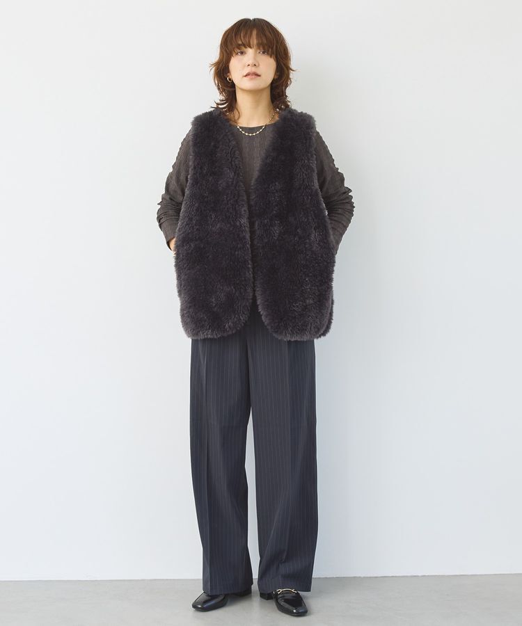 AMERICAN HOLIC「【選べる丈】ベア風ファーベスト」|ベスト・ジレ|