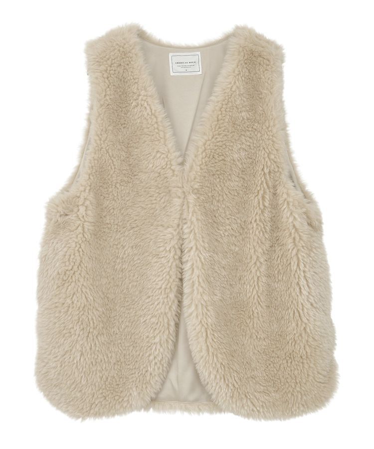 AMERICAN HOLIC「【選べる丈】ベア風ファーベスト」|ベスト・ジレ|