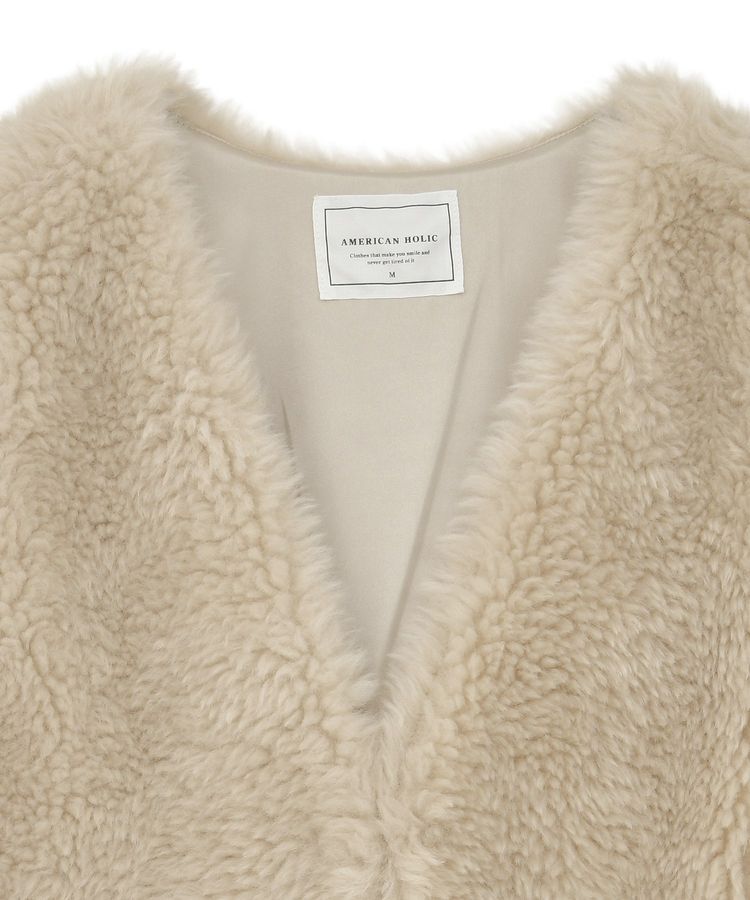 AMERICAN HOLIC「【選べる丈】ベア風ファーベスト」|ベスト・ジレ|