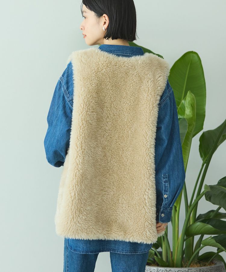 AMERICAN HOLIC「【選べる丈】ベア風ファーベスト」|ベスト・ジレ|