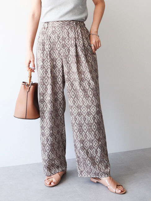 Green Parks「アフリカン柄イージーパンツ」|その他|Beige