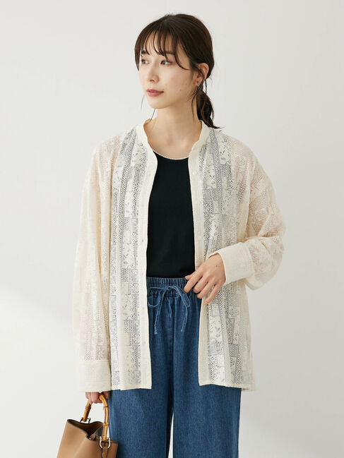 armonia「総レースシャツ」|シャツ・ブラウス|Natural