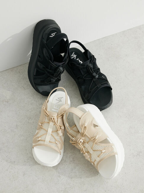 Green Parks「・LENA　メッシュ厚底サンダル」|サンダル|