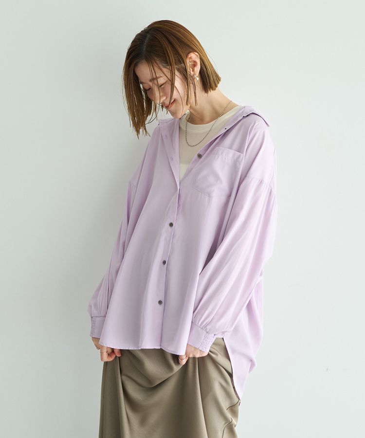 YECCA VECCA「バックギャザーロングシャツ」|シャツ・ブラウス|