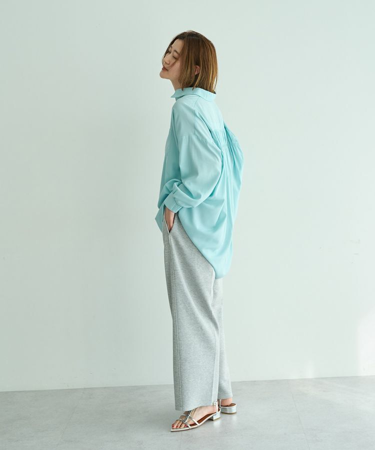 YECCA VECCA「バックギャザーロングシャツ」|シャツ・ブラウス|