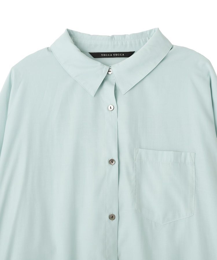 YECCA VECCA「バックギャザーロングシャツ」|シャツ・ブラウス|
