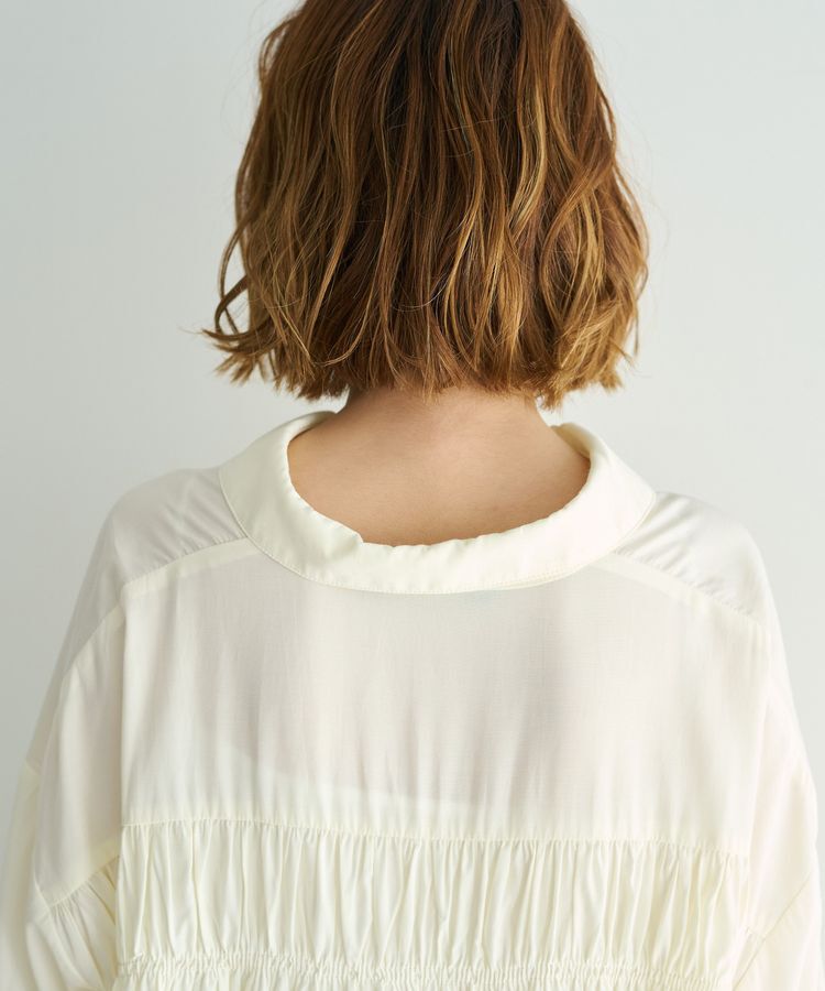 YECCA VECCA「バックギャザーロングシャツ」|シャツ・ブラウス|