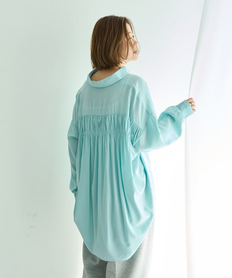 YECCA VECCA「バックギャザーロングシャツ」|シャツ・ブラウス|Mint
