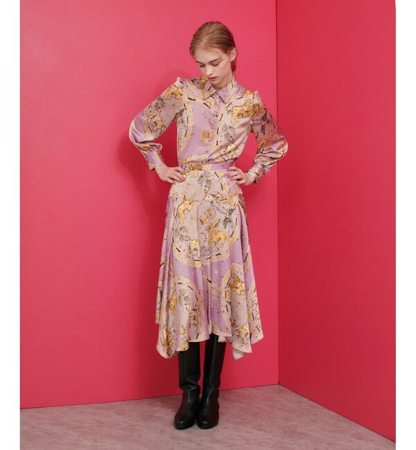 LOULOU WILLOUGHBY「【LOULOU WILLOUGHBY】ホロスコーププリントフレアスカート」|フレア|