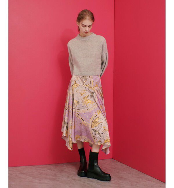 LOULOU WILLOUGHBY「【LOULOU WILLOUGHBY】ホロスコーププリントフレアスカート」|フレア|