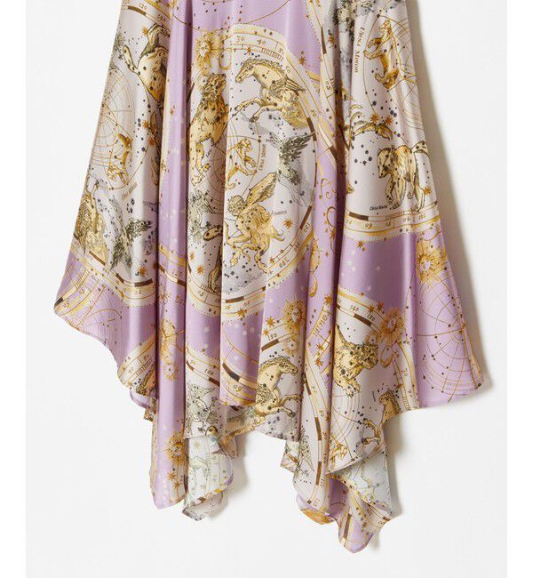 LOULOU WILLOUGHBY「【LOULOU WILLOUGHBY】ホロスコーププリントフレアスカート」|フレア|