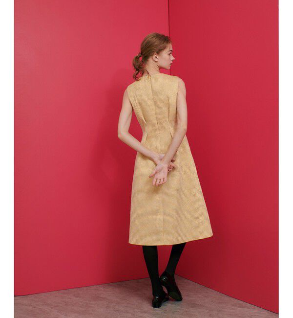 LOULOU WILLOUGHBY「【LOULOU WILLOUGHBY】スパークルジャガードノースリーブワンピース」|ワンピース|