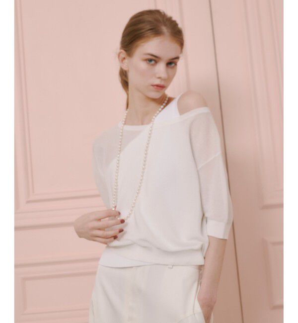 LOULOU WILLOUGHBY「【LOULOU WILLOUGHBY】ワンショルダーアンサンブル」|ニット・セーター|